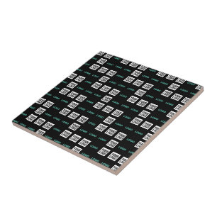 Your Logo or Image   Zig Zag Pattern w/Two Images Tile