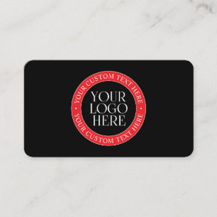Your Logo or other Image   Black Red & White Enclosure Card