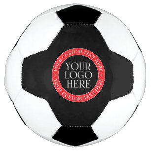 Your Logo or other Image   Black Red & White Football