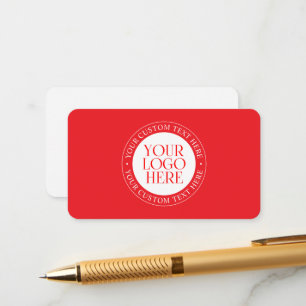 Your Logo or other Image   Christmas Red & White Enclosure Card