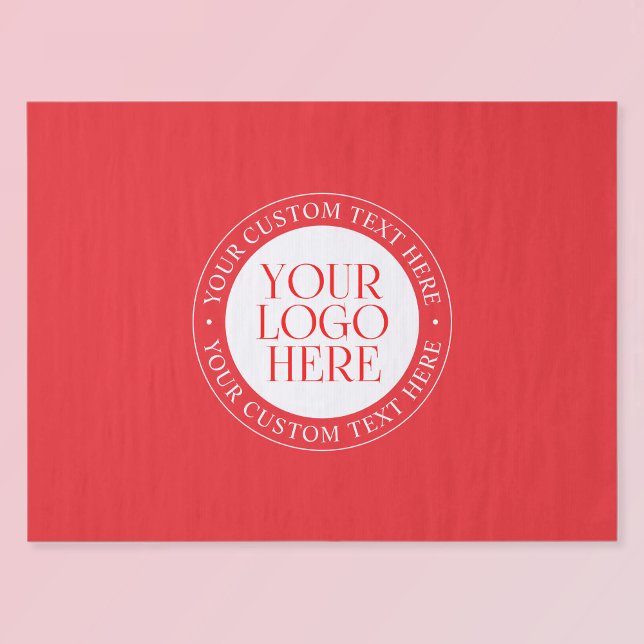 Your Logo or other Image | Christmas Red & White Tissue Paper (Creator Uploaded)