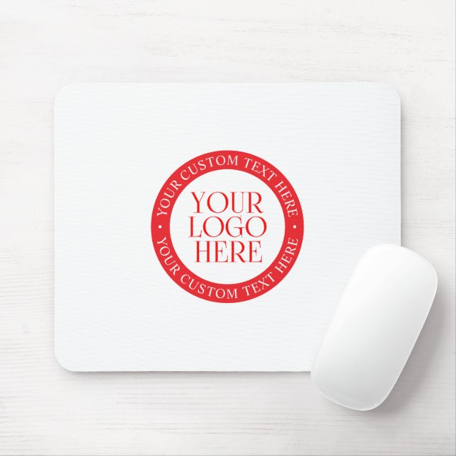 Your Logo or other Image | Christmas White & Red Mouse Mat (With Mouse)