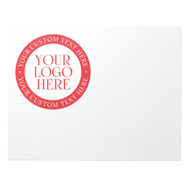 Your Logo or other Image | Christmas White & Red Notepad (Front)