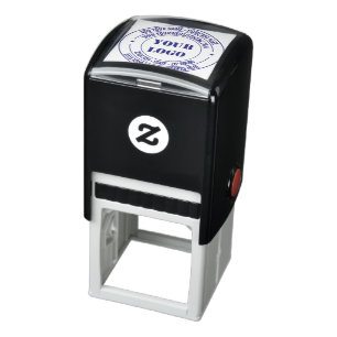 Your Logo or Photo Address Round Stamp Example
