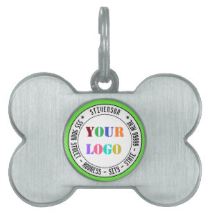 Your Logo or Photo and Name Custom Text Pet ID Tag