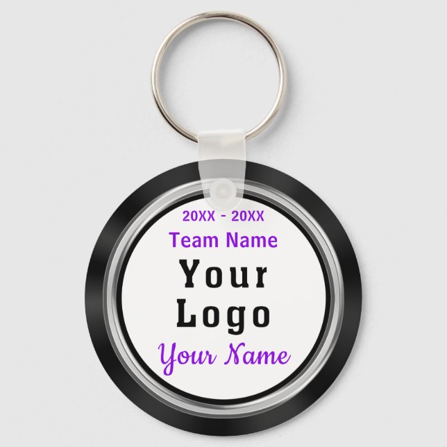 Your LOGO or Photo Cheap Personalised Team Gifts Key Ring (Front)