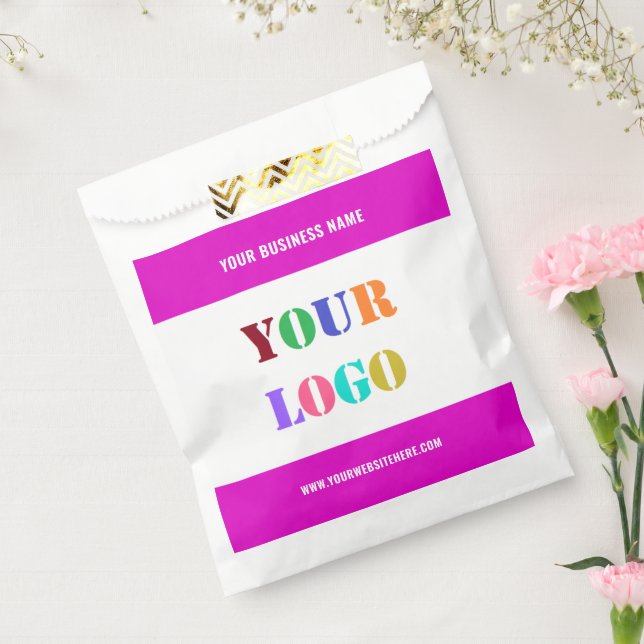 Your Logo or Photo Favor Bag Example Custom Text (Sealed)