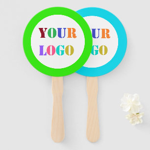 Your Logo or Photo Hand Fan with Custom Colours