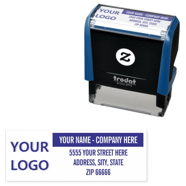 Your Logo or Photo Name Address Self-inking Stamp (In Situ)
