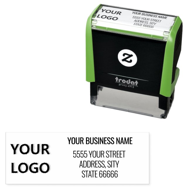 Your Logo or Photo Name Address Stamp Template (In Situ)