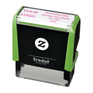 Your Logo or Photo Name Info Address Stamp Example