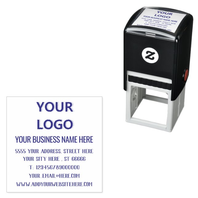 Your Logo or Photo Name Info Address Stamp Example (In Situ)