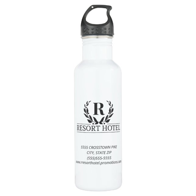 Your Logo or Photo White 710 Ml Water Bottle (Front)