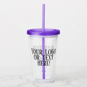 Your Logo Or Text Cold Drink Acrylic Tumbler