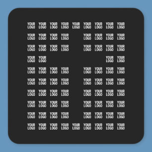 Your Logo or Uploaded Image   Cross Pattern  Square Sticker