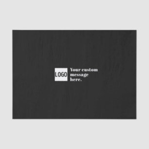 Your Logo or Uploaded Image & Editable Retro Text Tissue Paper