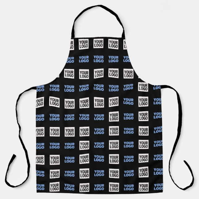 Your Logo or Uploaded Image | Geometric Pattern  Apron (Front)