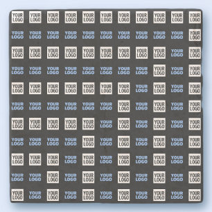 Your Logo or Uploaded Image   Geometric Pattern  Stone Coaster