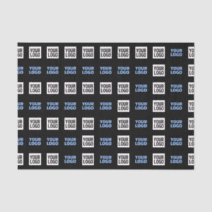 Your Logo or Uploaded Image   Geometric Pattern  Tissue Paper