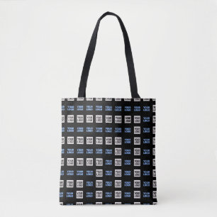 Your Logo or Uploaded Image   Geometric Pattern  Tote Bag