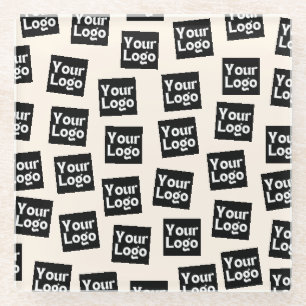 Your Logo/other Uploaded Image   Random Placement Glass Coaster