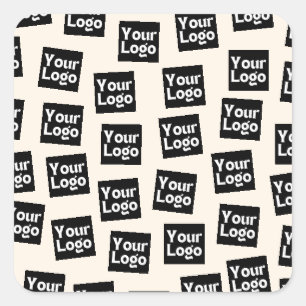 Your Logo/other Uploaded Image   Random Placement Square Sticker
