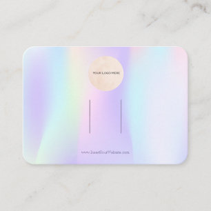 Your Logo Pastel Bow Hair Clip Display Horizontal Business Card