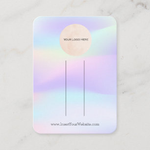 Your Logo Pastel Bow Hair Clip Display Vertical Business Card
