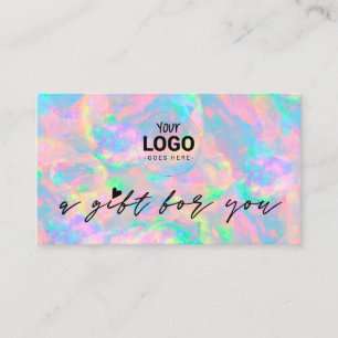 your logo pastel opal texture gift certificate