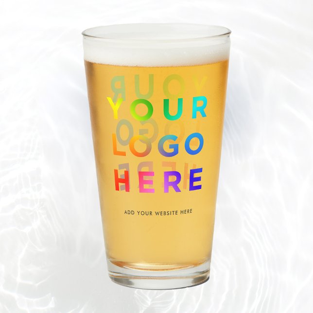 Your Logo Personalised Beer glasses 16oz Any colou (Creator Uploaded)