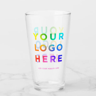 Your Logo Personalised Beer glasses 16oz Any colou