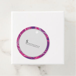 Your Logo Pink Marble Price Tags
