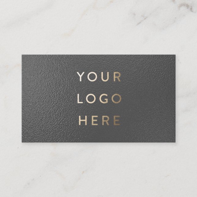 Your Logo Premium Thick Faux Metallic Corporate Business Card (Front)