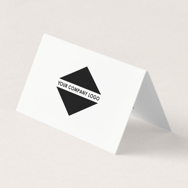 Your Logo Professional White Folded Business Card (Front)