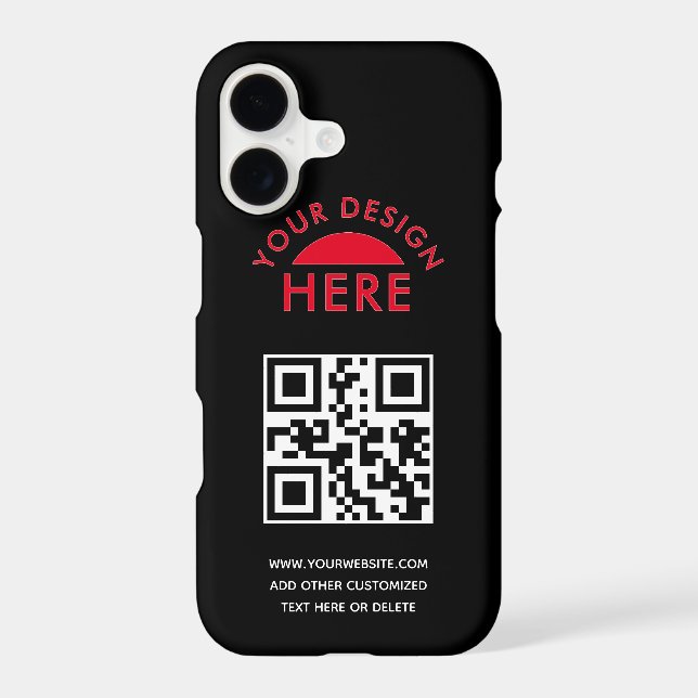 Your Logo & QR Code Business Promotiona iPhone Cas Case (Back)