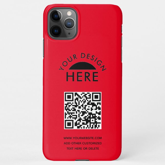 Your Logo & QR Code Business Promotiona iPhone Cas Case (Back)