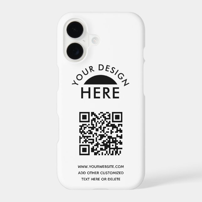 Your Logo & QR Code Business Promotiona iPhone Cas Case (Back)