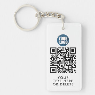 Your Logo & QR Code Business Promotional Marketing Key Ring