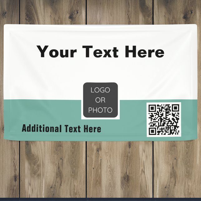 Your Logo QR code Simple Minimal Business Banner (Creator Uploaded)