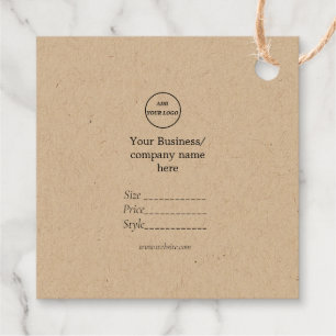 Your logo QR website social price tags