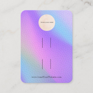 Your Logo Rainbow Double Bow Hair Clip Display Business Card