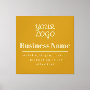 Your Logo Retro-Modern Dark & Light Gold Canvas Print