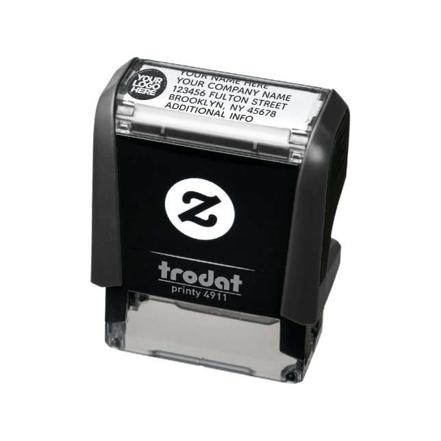 Your Logo Return Address 5 lines custom Self-inking Stamp (Product)