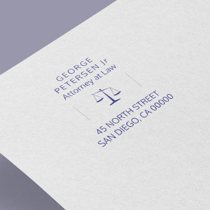 Your logo   scales of justice attorney at law self-inking stamp