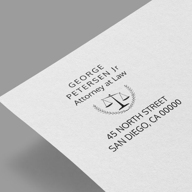 Your logo | scales of justice lawyer legal office self-inking stamp (Creator Uploaded)