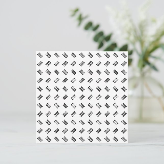 Your Logo | Simple Alternating Repeating Pattern Card (Standing Front)