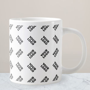 Your Logo Simple Alternating Repeating Pattern Large Coffee Mug