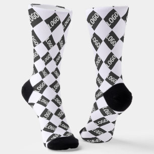 Your Logo   Simple Alternating Repeating Pattern Socks