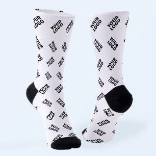 Your Logo   Simple Alternating Repeating Pattern Socks