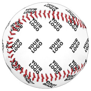 Your Logo   Simple Alternating Repeating Pattern Softball